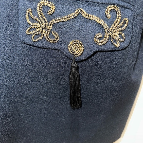 Criscione Blue Blazer with Gold Details and Tassels - Plus L - Picture 4 of 10